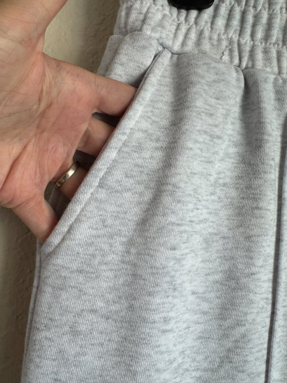 AUTOMET Wide Leg Sweatpants Gray Drawstring Lounge Pants Women’s Medium - Picture 5 of 8